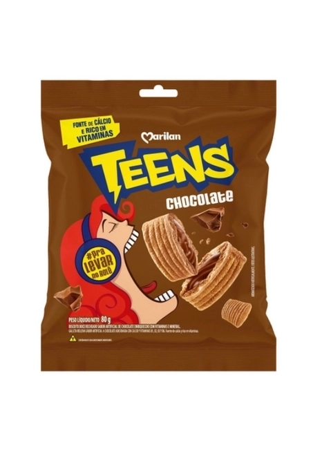 Biscoito Teens Chocolate 80G