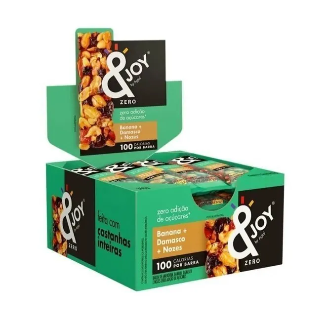 Barra Zero Açúcar Banana Damasco e Nozes 25g &JOY