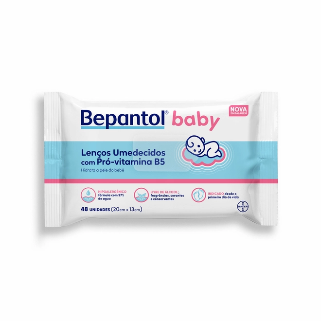 Lenço Umedecido Bepantol Baby Com 48Un