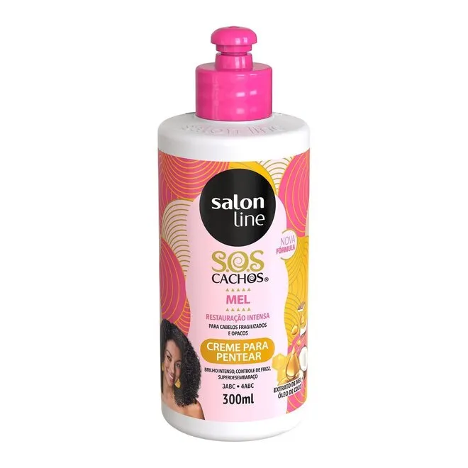 Creme Pentear Salon Line Sos Cachos Mel Inten 300ml