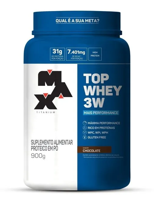 WHEY TOP 3W MAIS SABOR CHOCOLATE 900G