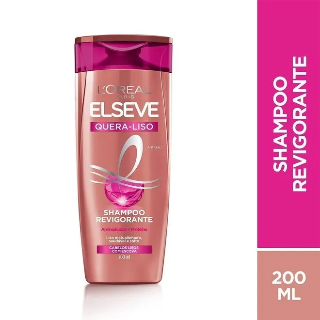Shampoo Elseve Quera-Liso Liso 200ml - L'ORÉAL PARIS