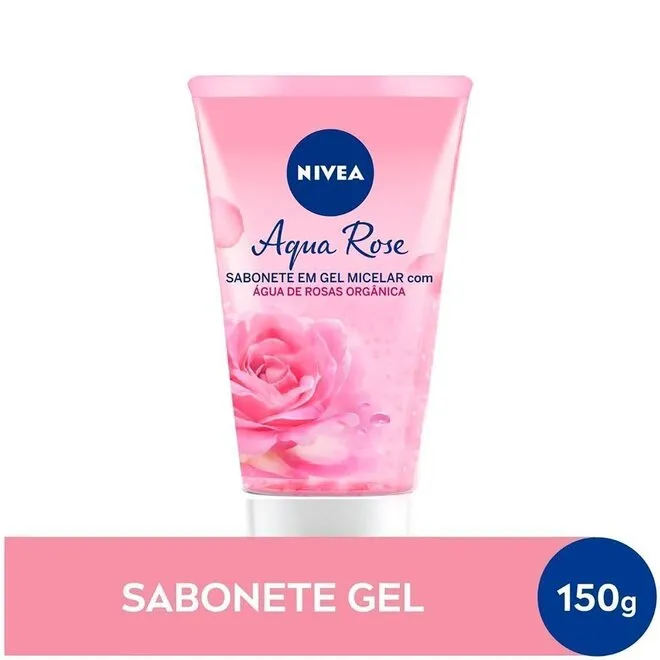 Sabonete Gel Micelar Facial Água de Rosa Nivea Bisnaga 150ml