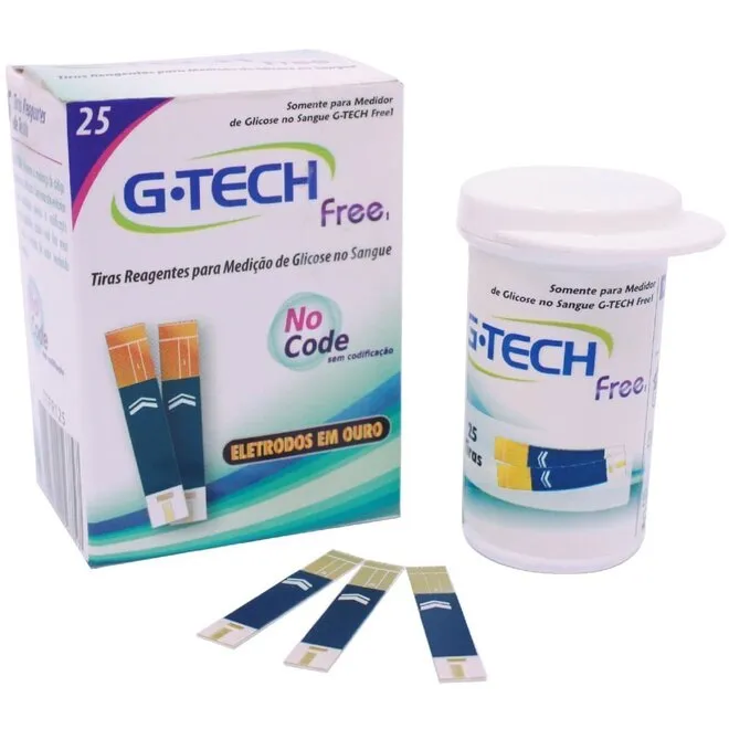 Tiras Reagentes G-Tech Free1 - 25 unidades - G-TECH