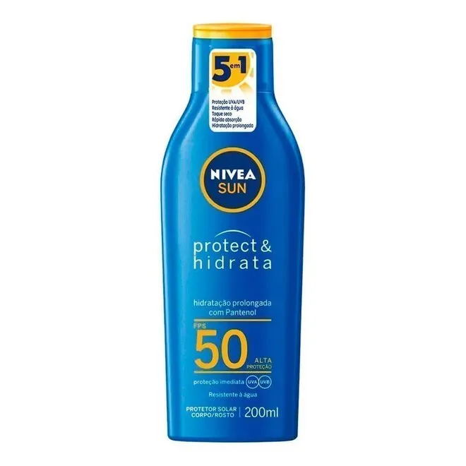 Protetor Solar FPS50 Nivea Sun Protect&Hidrata Frasco 200ml