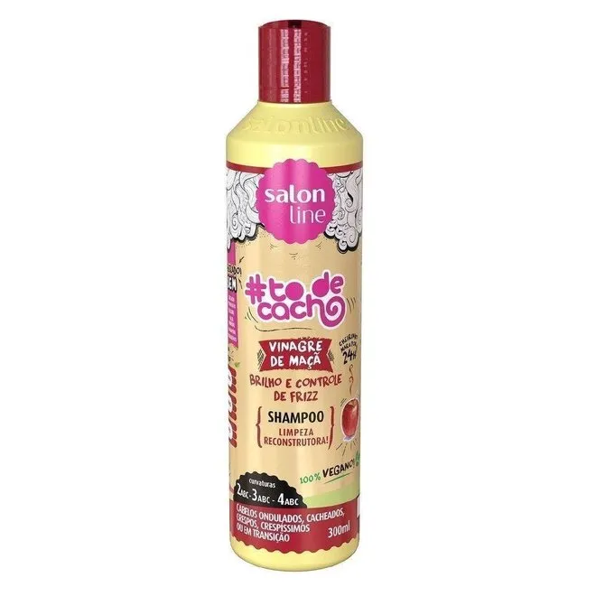 Shampoo Tô De Cacho Vinagre De Maçã Salon Line 300Ml