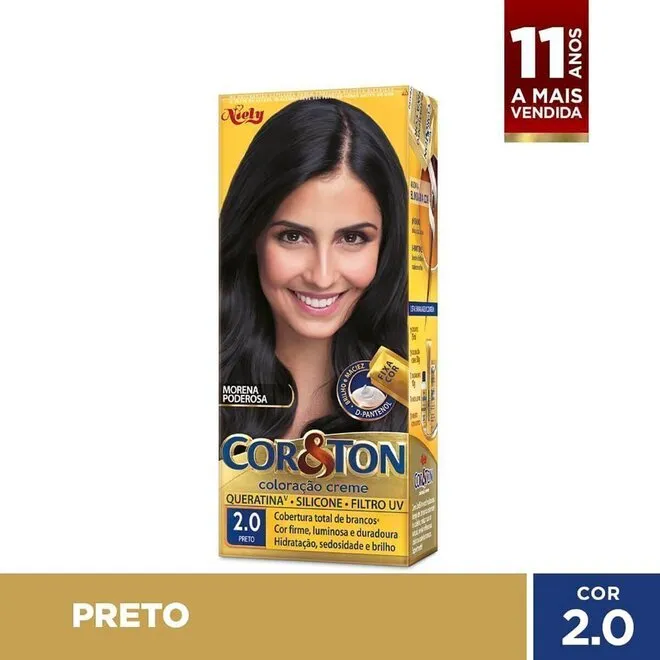 Coloração Cor&Ton Preto 2.0 - NIELY
