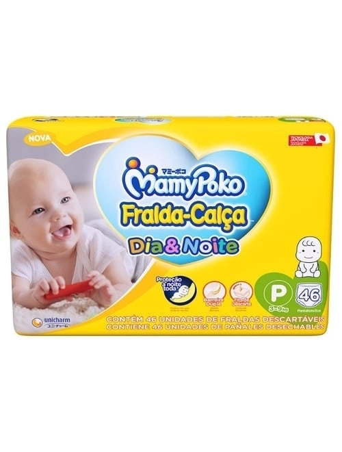 MamyPoko Fralda-Calça Dia & Noite P 46 Unidades