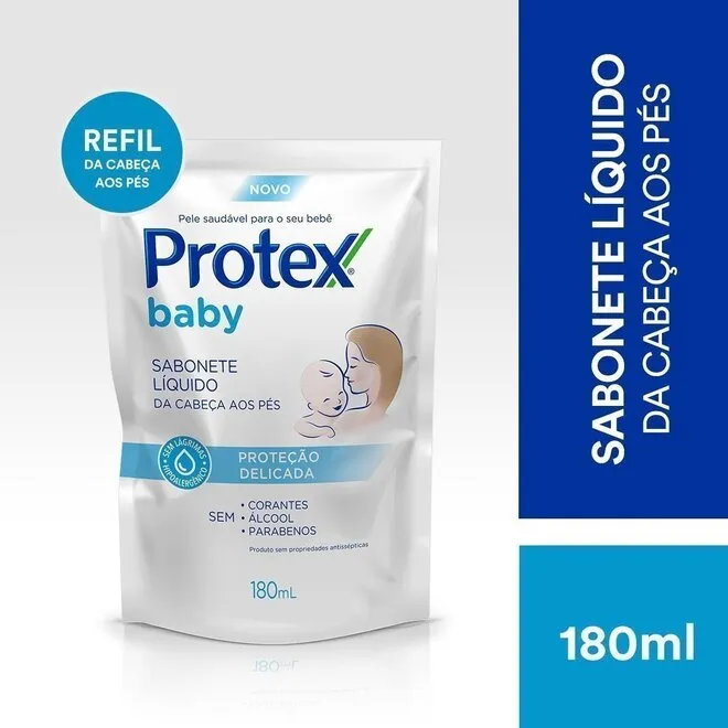 Refil Sabonete Líquido Protex Baby Cabeça aos Pés 180ml