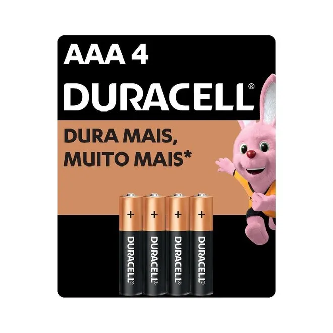Pilha Palito AAA 4 Unidades - DURACELL