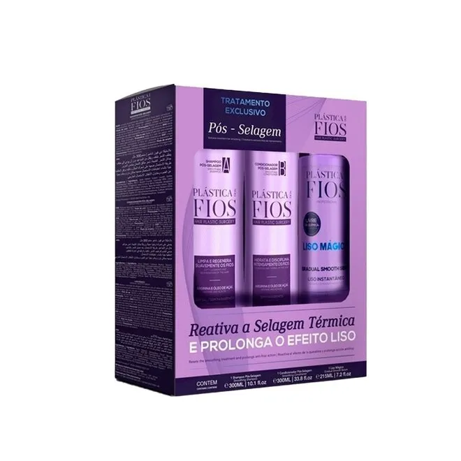 Kit Cadiveu Plastica Fios Shampoo+Condicionador+Liso 215ml