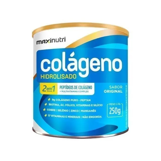 Colágeno 2 Em 1 Hidrolisado Original Maxinutri 250G