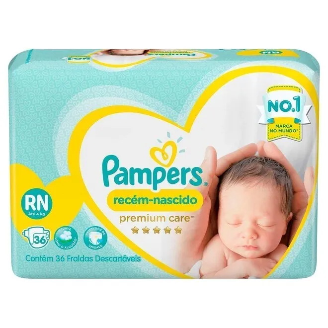 Fralda Pampers Premium Care RN - 36 Unidades