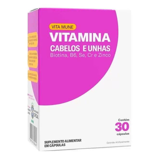 Vitamune Cbelos E Unhas Cimed Com 30 Cápsulas