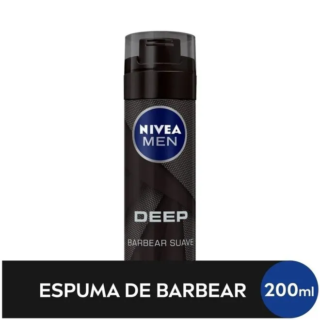 Espuma De Barbear Nivea Men Deep Black 200Ml
