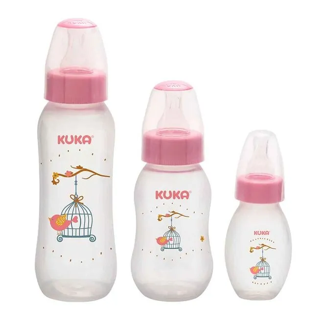 Estojo Kukinha com 3 Mamadeiras na Cor Rosa - KUKA