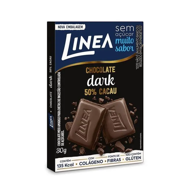 Barra de Chocolate Dark Zero Açúcar 30g - LINEA