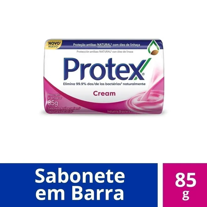 Sabonete Antibacteriano Em Barra Cream Protex 85G