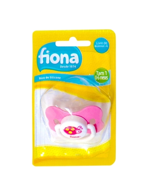 Chupeta Fiona Baby Bico Siliconado Tam 1