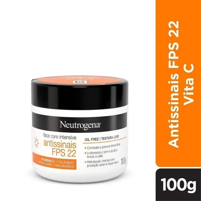 Creme Antissinais Facial FPS 22 Neutrogena Pote 100g