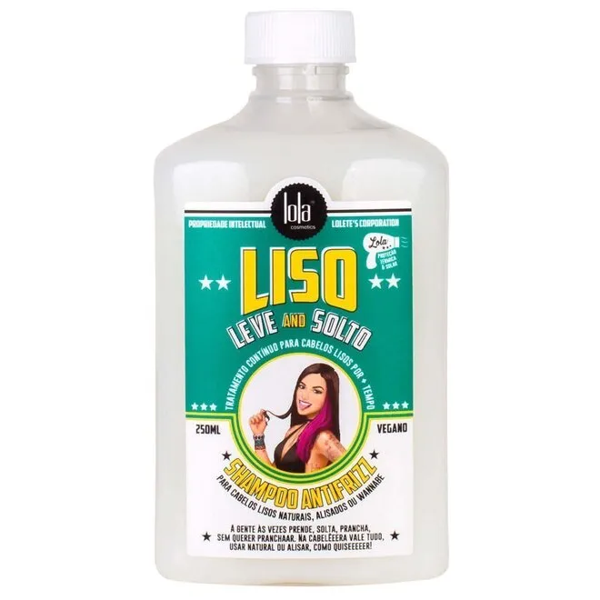 Shampoo Antifrizz Lola Cosmetics Liso, Leve and Solto 250ml
