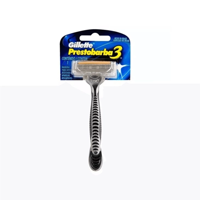 Aparelho Barbear Gillette Prestobarbear3 Champ 1Unidade