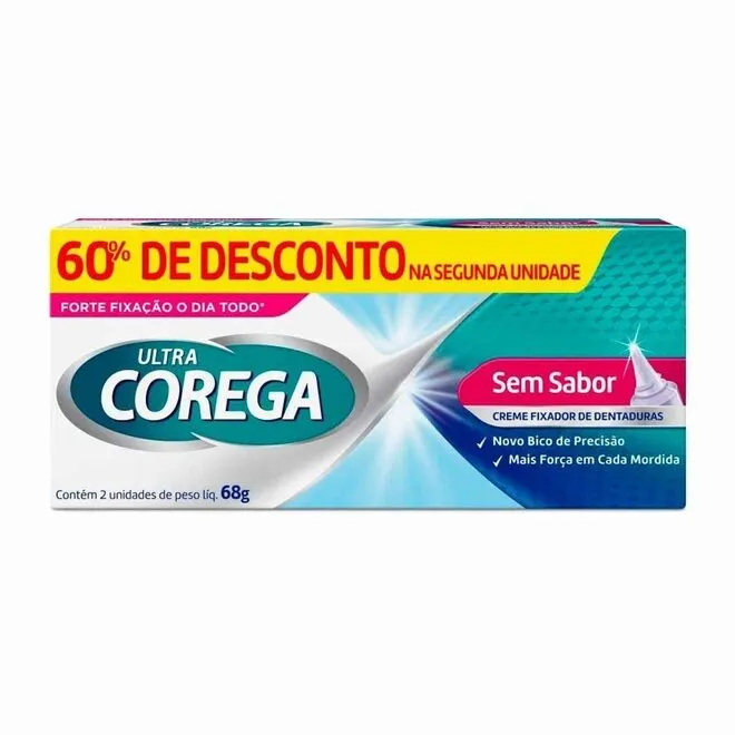 Kit Corega Ultra Creme s/ Sabor 60% Desc 2 Unidades-HALEON