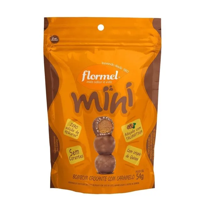 Mini Bombom Crocante com Caramelo Flormel 54g