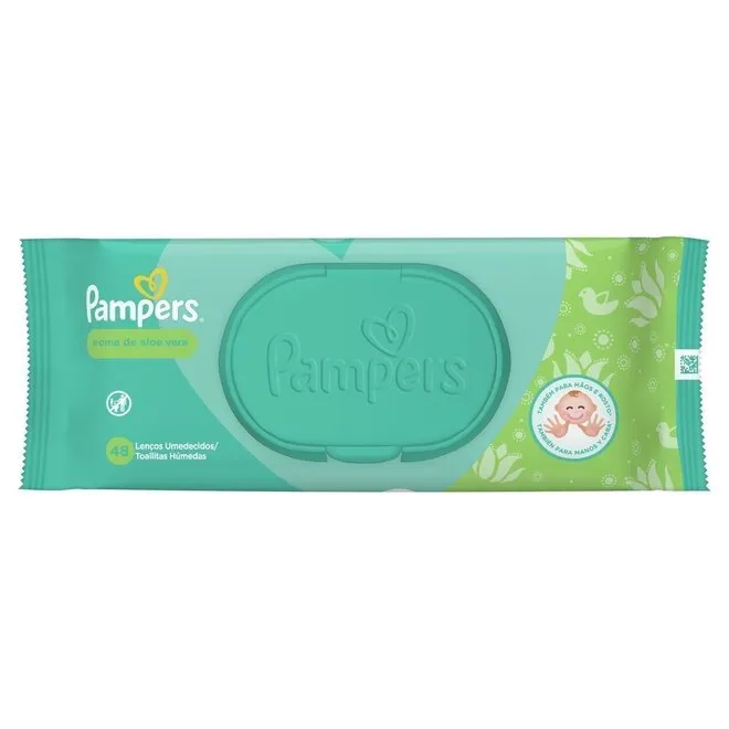 Lenços Umedecidos Pampers Aroma De Aloe Vera 48Unidades