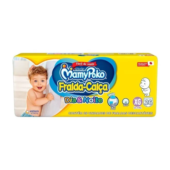 Fralda Calça Mamypoko Dia E Noite Xg 26Un