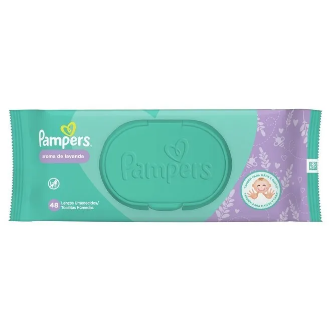 Lenço Pampers Lavanda Com 48