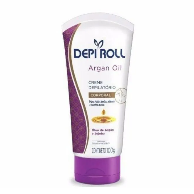 Creme Depi Roll Depilatório Corporal Argan Oil 100G