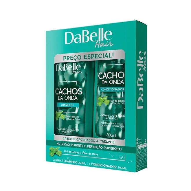 Kit Shampoo+Condicionador Cachos da Onda 425ml - DABELLE