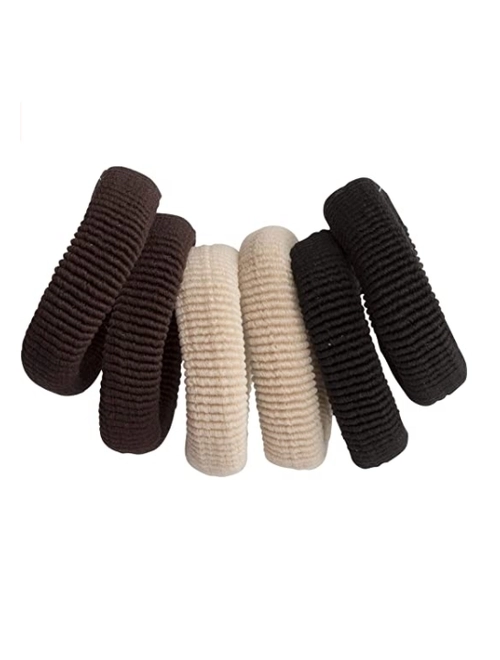 Elastico Bonitta S/Metal 10Mm Preto/Bege 6Unidades