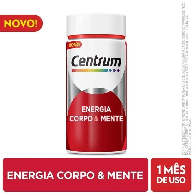 Polivitamínico Centrum Energia Corpo & Mente 60 Cápsulas