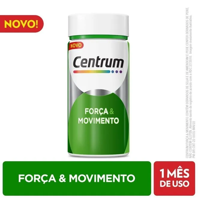 Polivitamínico Força E Movimento Centrum Com 30 Cápsulas