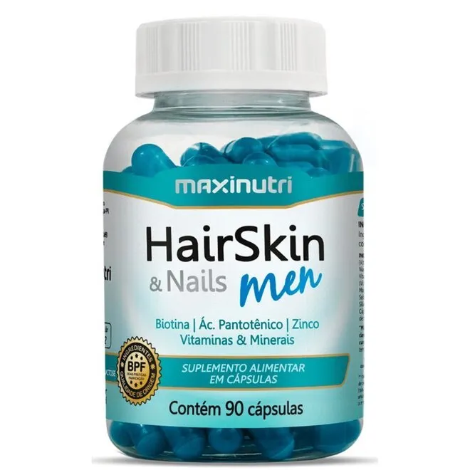 Hairskin & Nails Men Maxinutri Com 90 Cápsulas