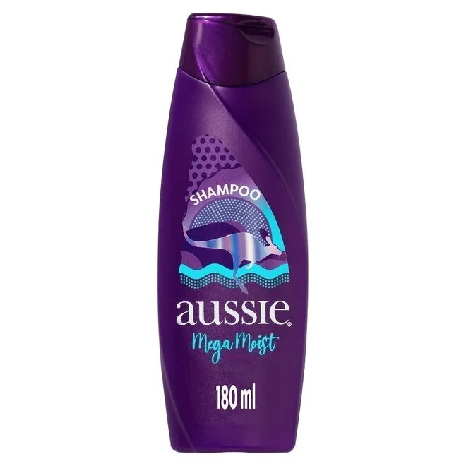 Shampoo Aussie Mega Moist Frasco 180ml