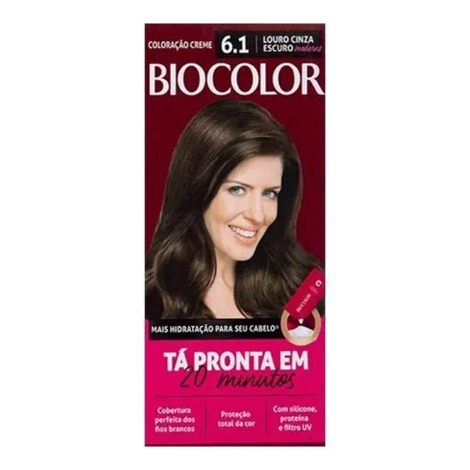 Tintura Creme Louro Cinza Moderno 6.1 Mini Kit - BIOCOLOR