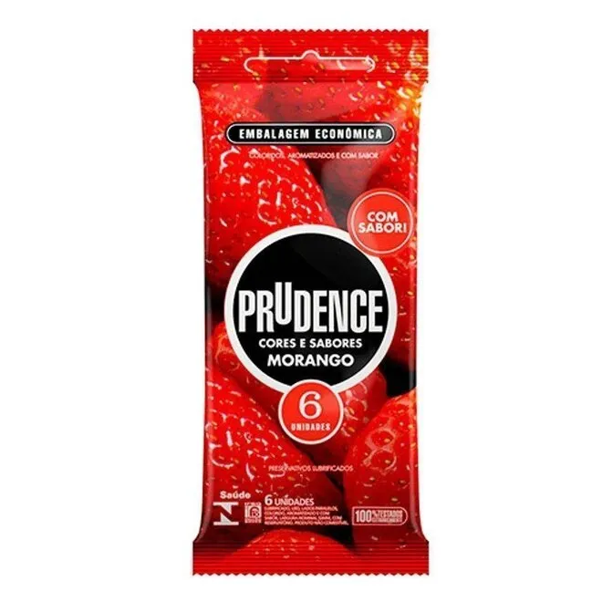 Preservativo Prudence Morango 6Unidades