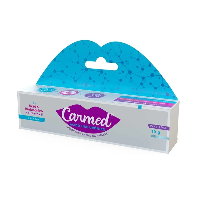 Rep/dor Labial Ácido Hialurônico Hidratante Carmed 10g