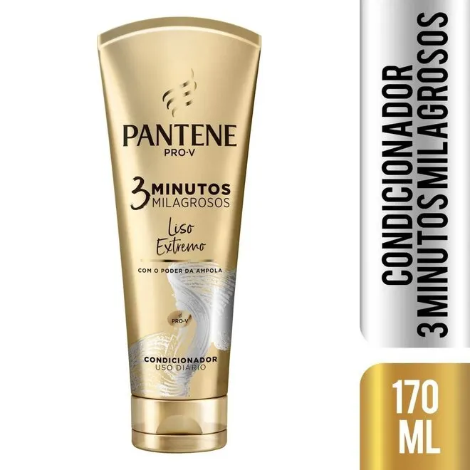 Condicionador Pantene 3 Minutos Liso Extremo 170Ml