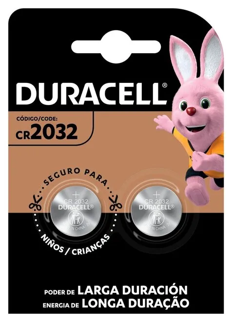 Pilha Moeda 2032 Duracell Embalagem 2Un