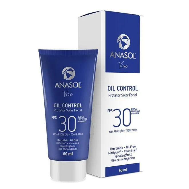 Protetor Solar Facial Anasol Oil Control Fps30 60Ml
