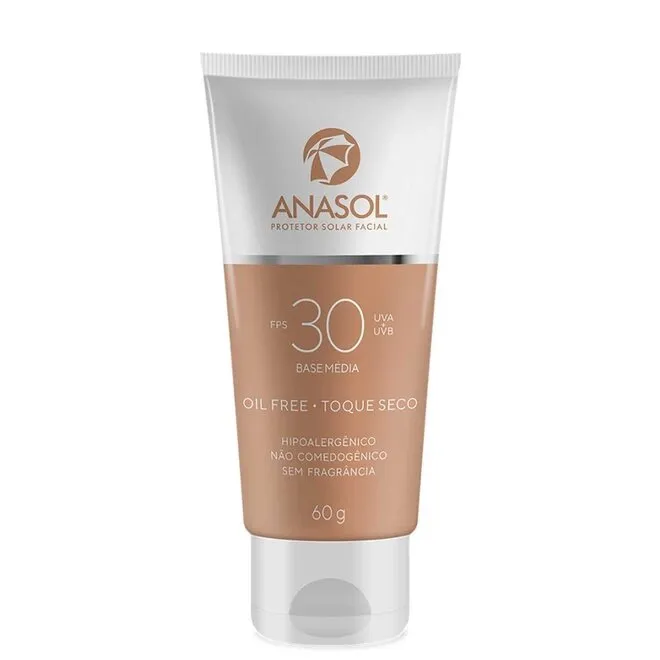 Protetor Solar Facial Base Média FPS30 60g - ANASOL