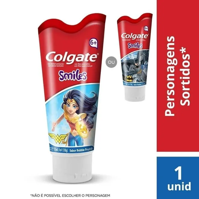 Creme Dental Colgate Smiles Liga Da Justiça 75ml