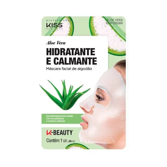MASCARA FACIAL DE ALGOD ALOE E VERA(KIS)