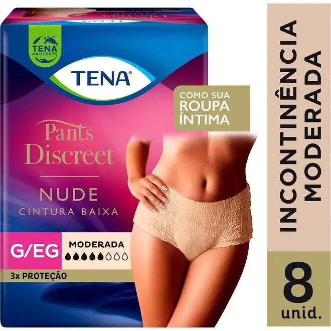 Roupa Intima Tena Pants Nude G/Eg 8Unidades