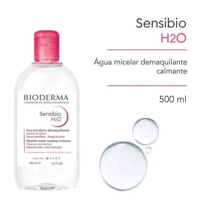 Água Micelar Demaquil Bioderma Sensibio H2O Calmante 500ml