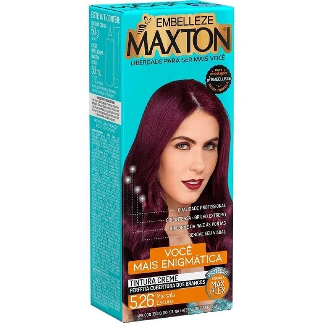 Tinta de Cabelo Marsala Escuro 5.26 Eco - MAXTON